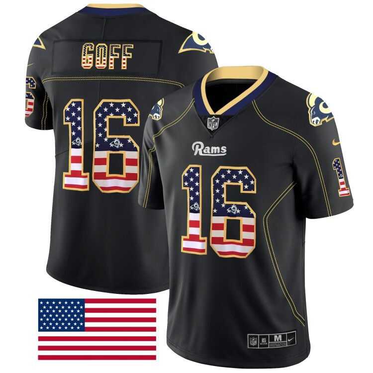 Nike Rams 99 Jared Goff Black USA Flag Fashion Limited Jersey Dyin,We sell and wholesale Nike Rams 99 Jared Goff Black USA Flag Fashion Limited Jersey Dyin on line form chian!